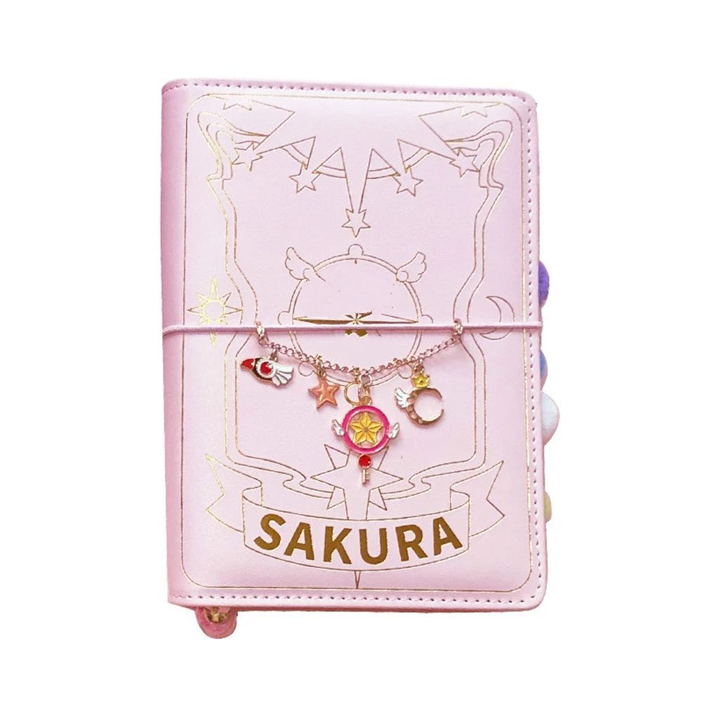 Buku Notebook / Catatan / Agenda / Diary Motif Anime Jepang Sakura Warna Pink Untuk Sekolah