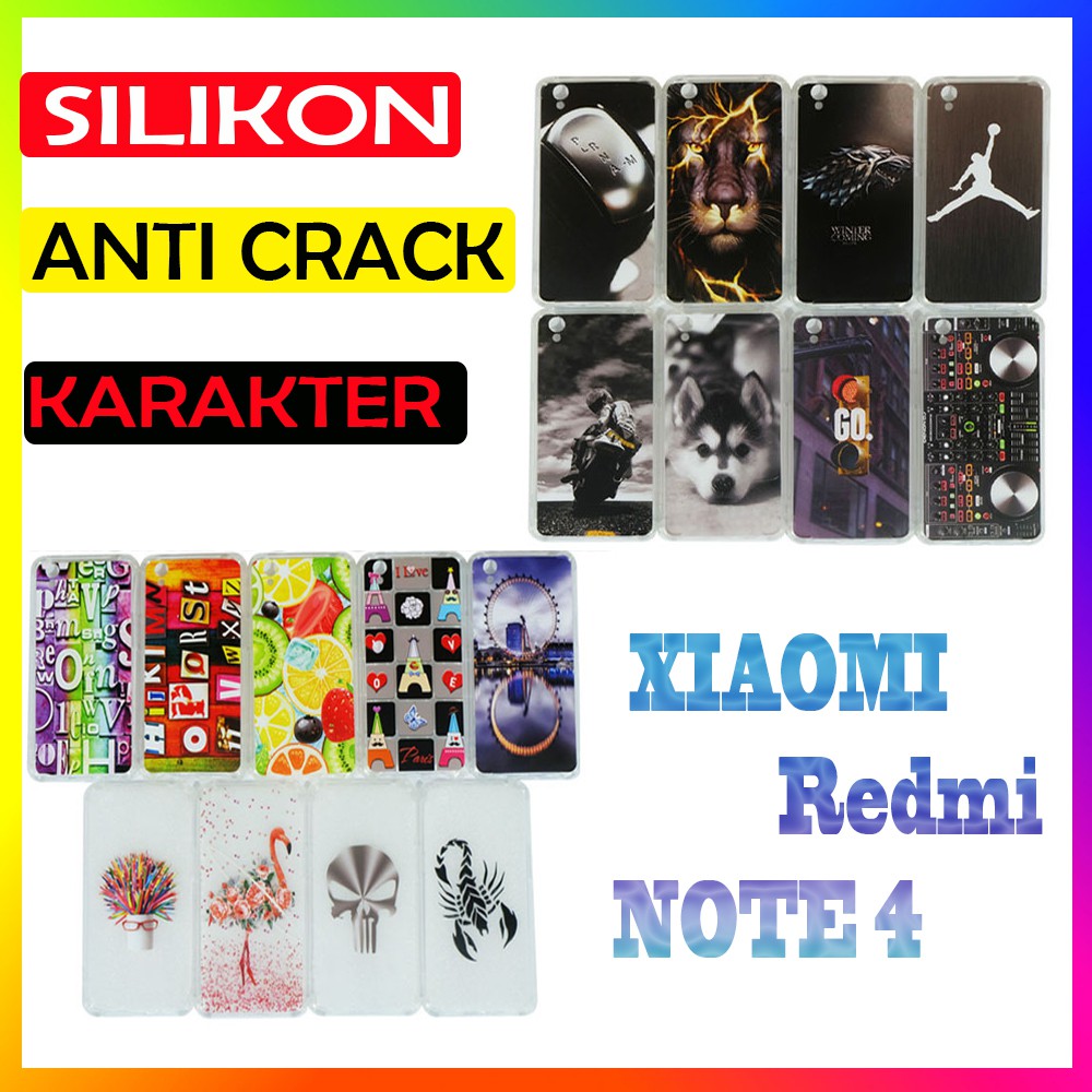 Case Silicone Xiaomi Redmi Note 4 Kesing Silikon Soft Case Handphone Casing UltraThin Anti Crack