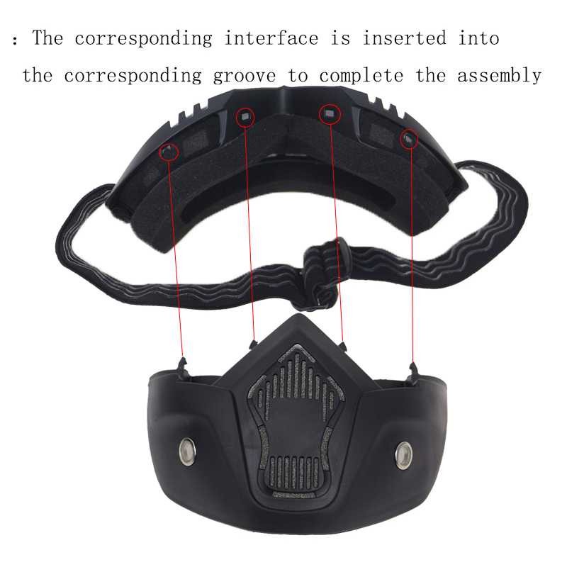 Kacamata Goggle Mask Motor Airsoft Outdoor Anti Glare Windproof