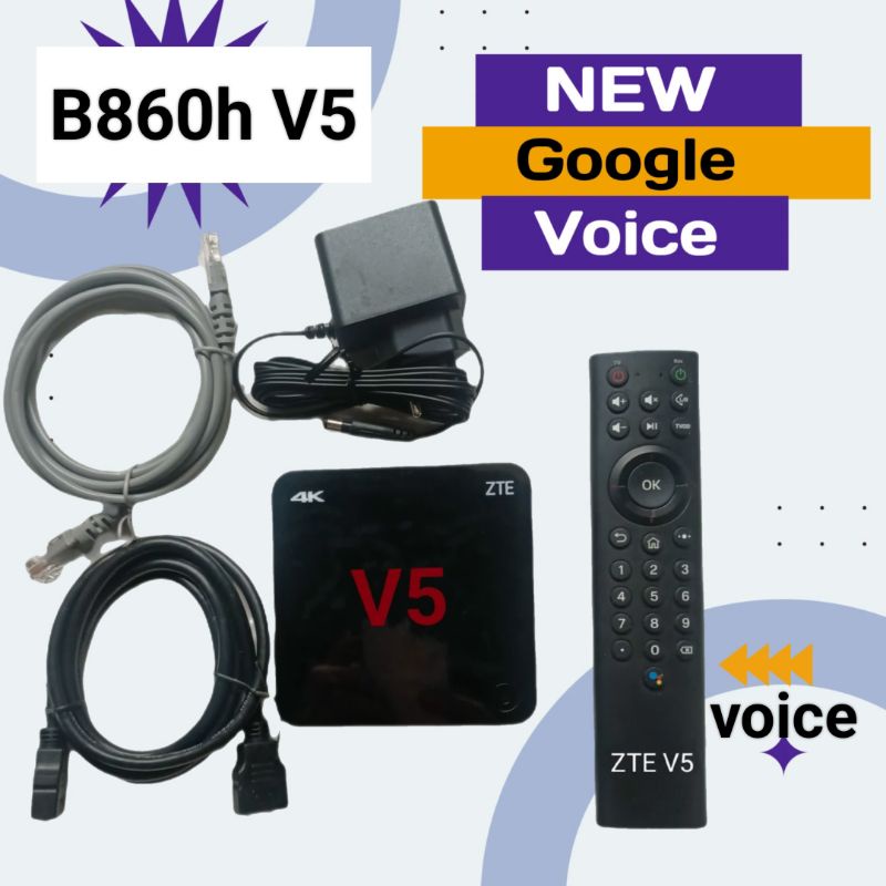 android tv box V5 remote voice tinggal pakai