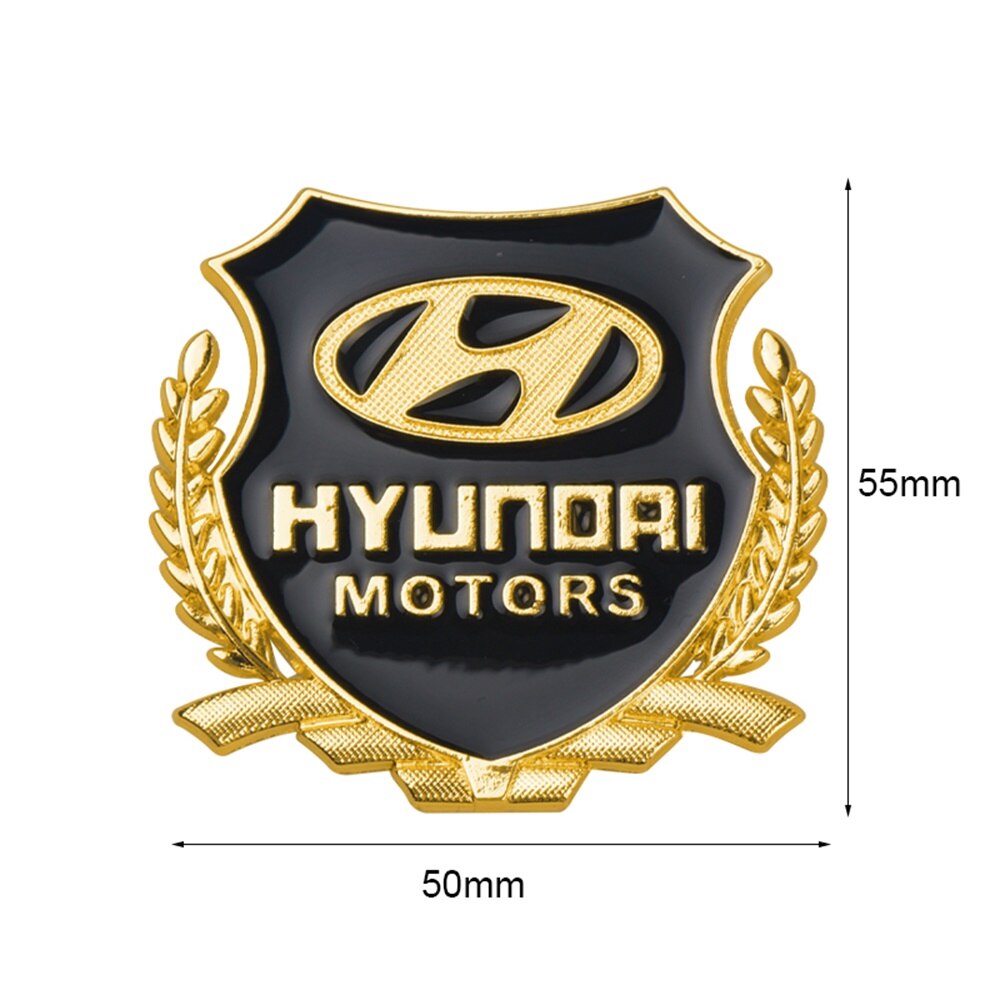 2pcs Stiker Emblem Metal 3d Dekorasi Jendela Samping Mobil Hyundai Getz Accent Atoz I20 Avega Trajet H1