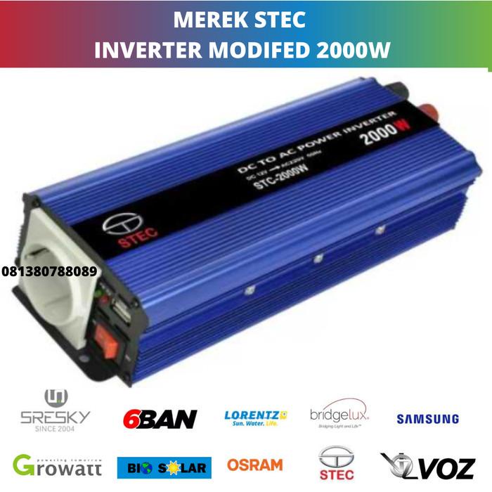 Hemat Power Inverter Stec Stc Dc To Ke Ac 2000W 2000 W Watt Stc-2000W Murah
