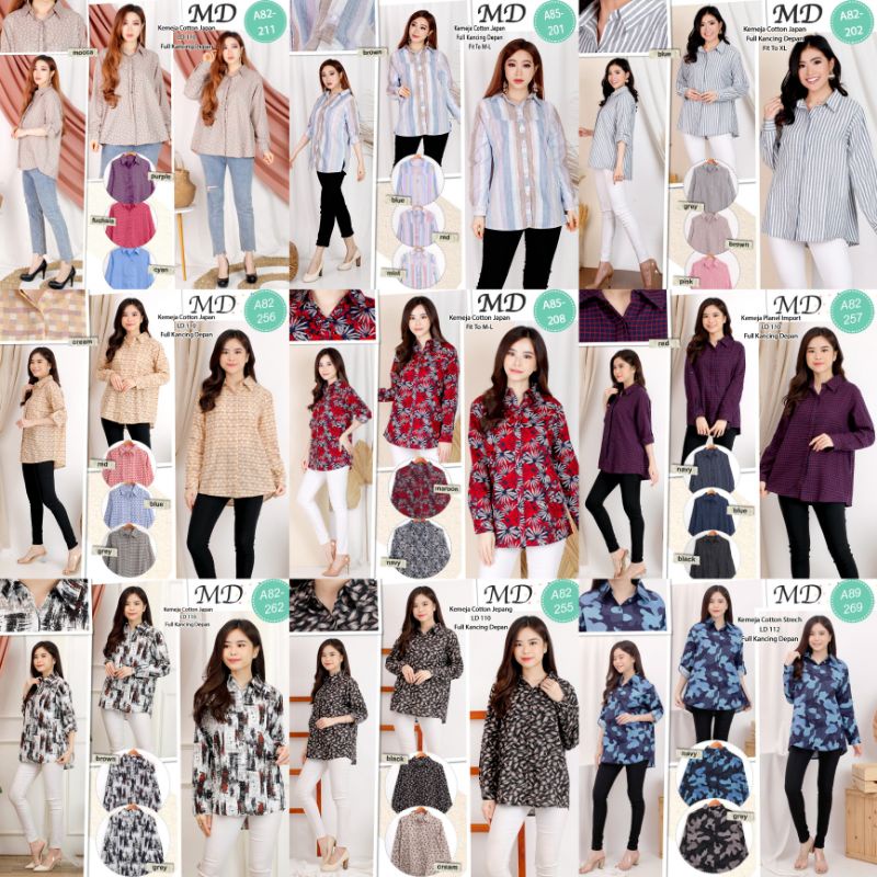 Atasan Wanita Import | Kemeja Wanita Katun Jepang