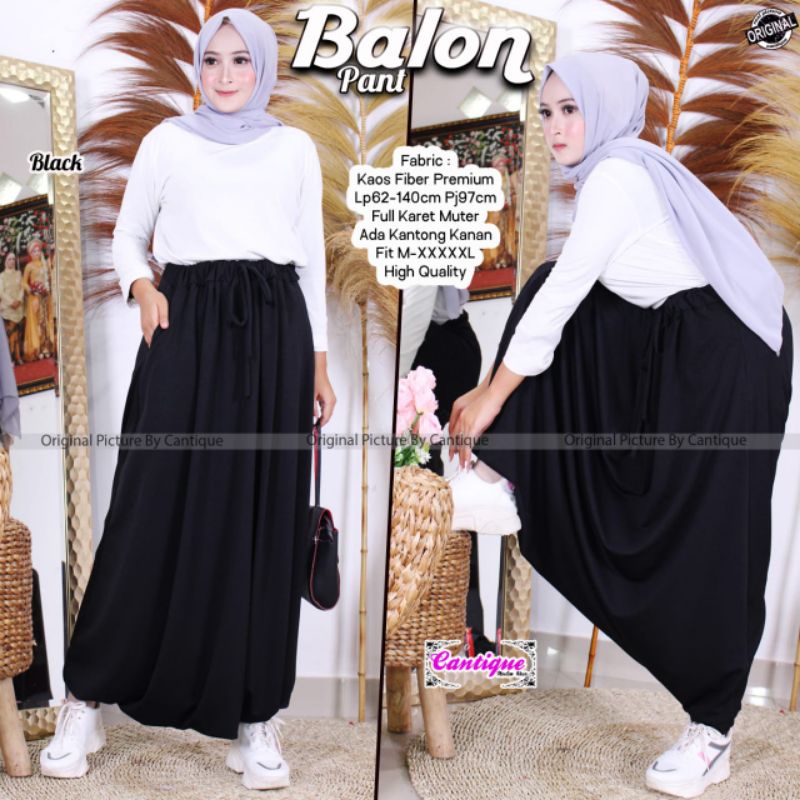 Balon pant celana rok polos by cantique