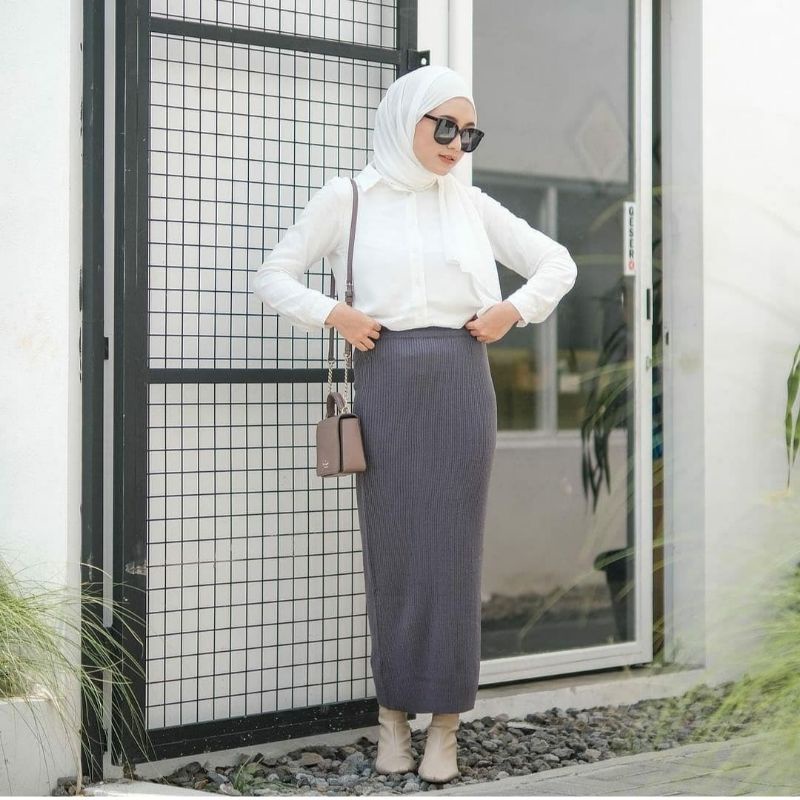 Rok Rajut Span Premium Allsize standar Jumbo