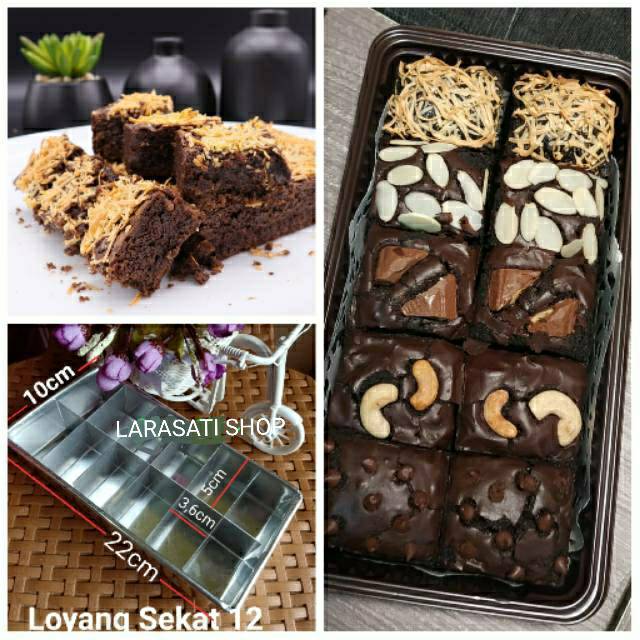  Loyang  Brownies  Sekat  Isi 12 Shopee Indonesia