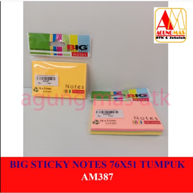 

BIG STICKY NOTES 76X51 TUMPUK