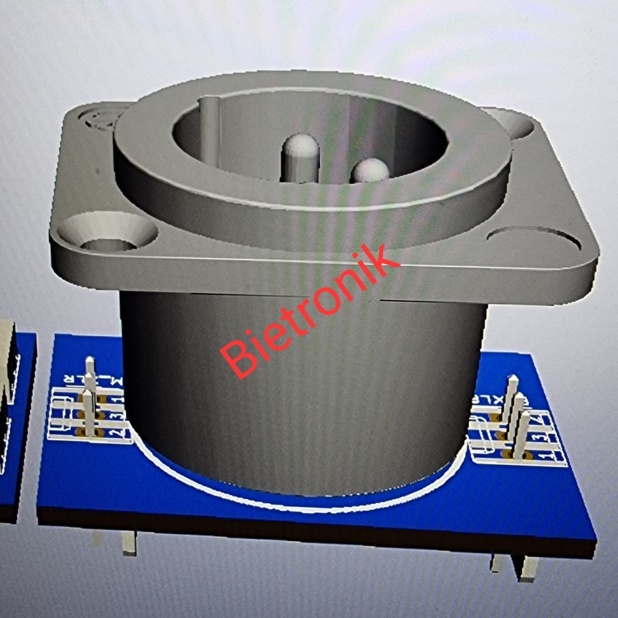 PCB XLR kaki lurus Dauble layer