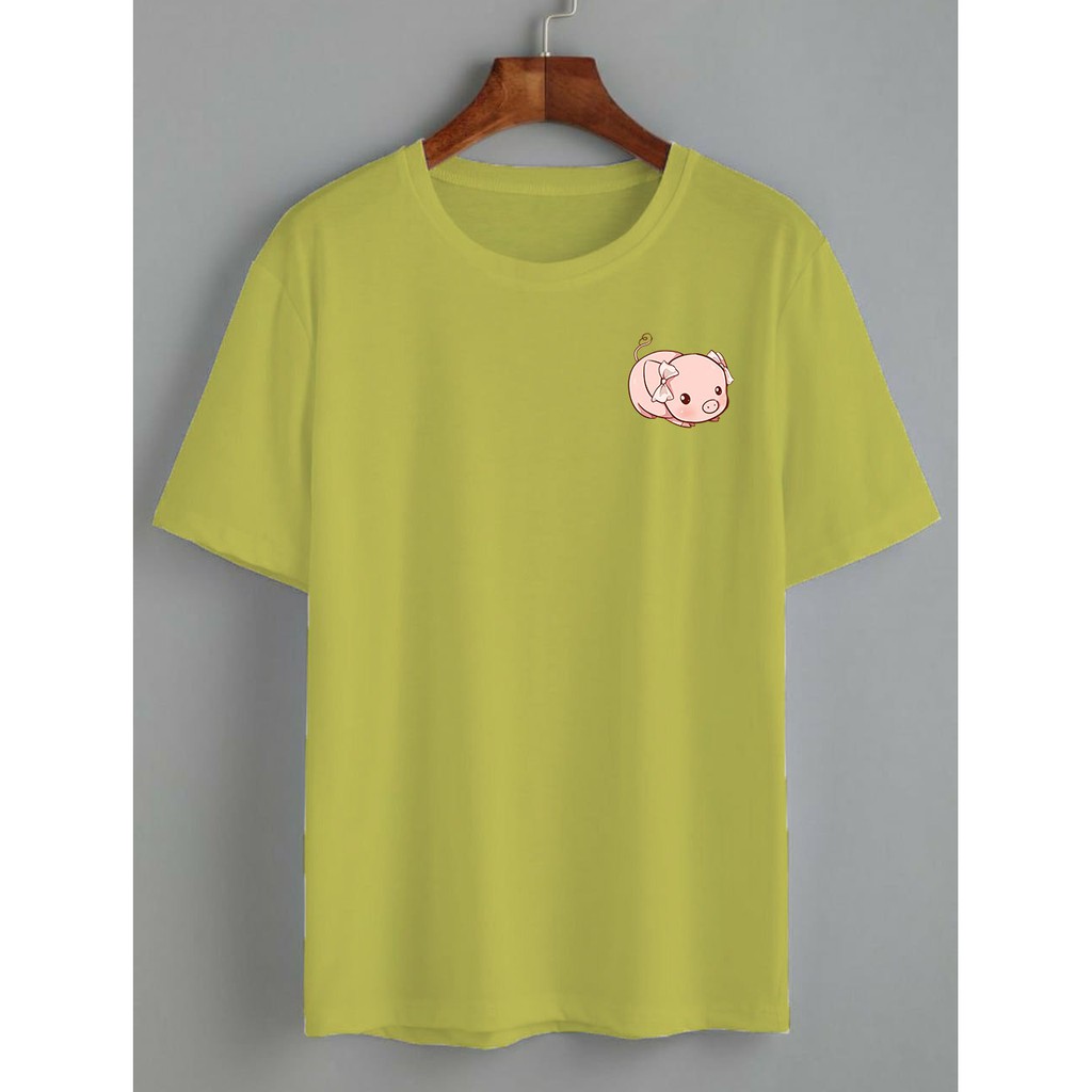 kaos pig cute / kaos KARAKTER/ kaos wanita / KATUN 24S