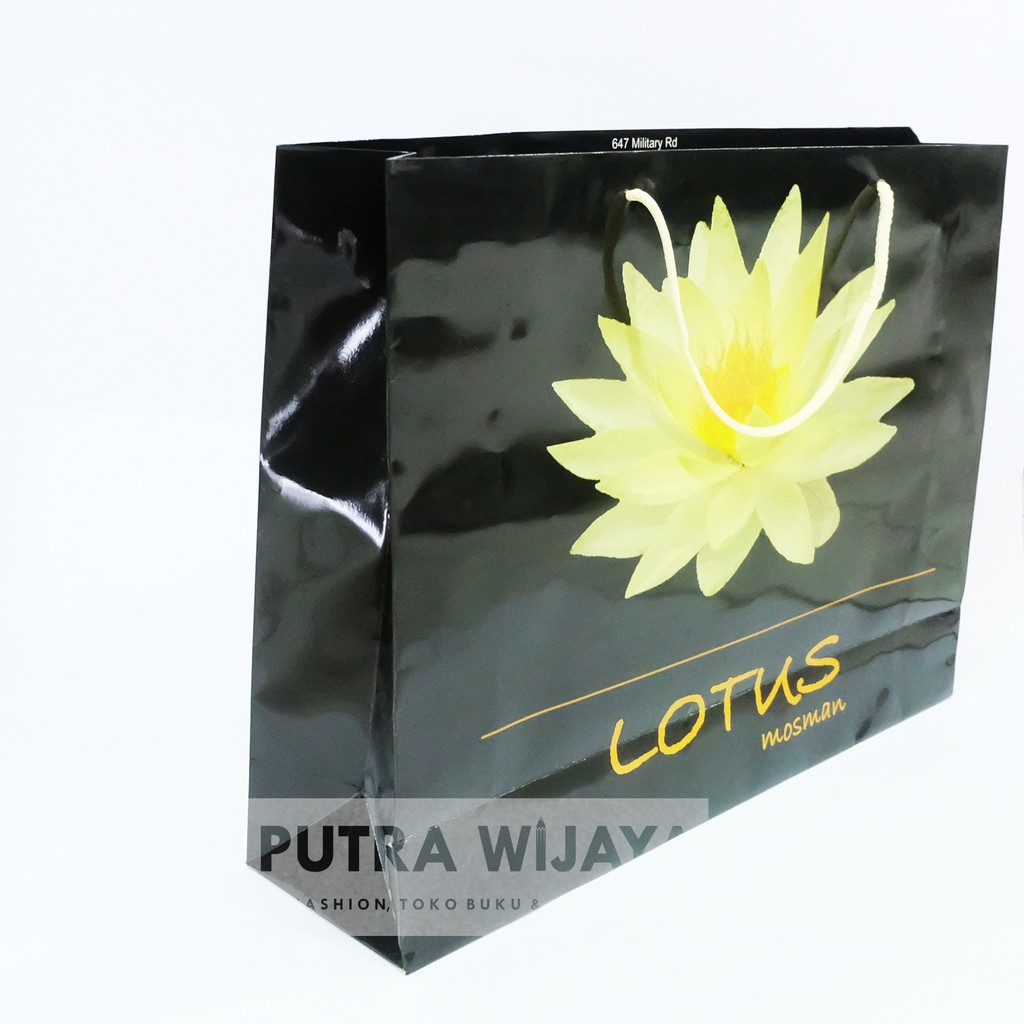

Paper Bag (Tas Kertas) Import Lotus Flower Hitam