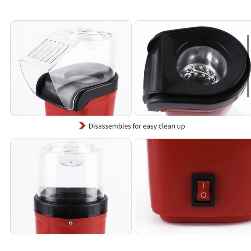 ELtamart Mesin Popcorn Maker minijoy Oil Free tanpa Minyak 3 menit siap