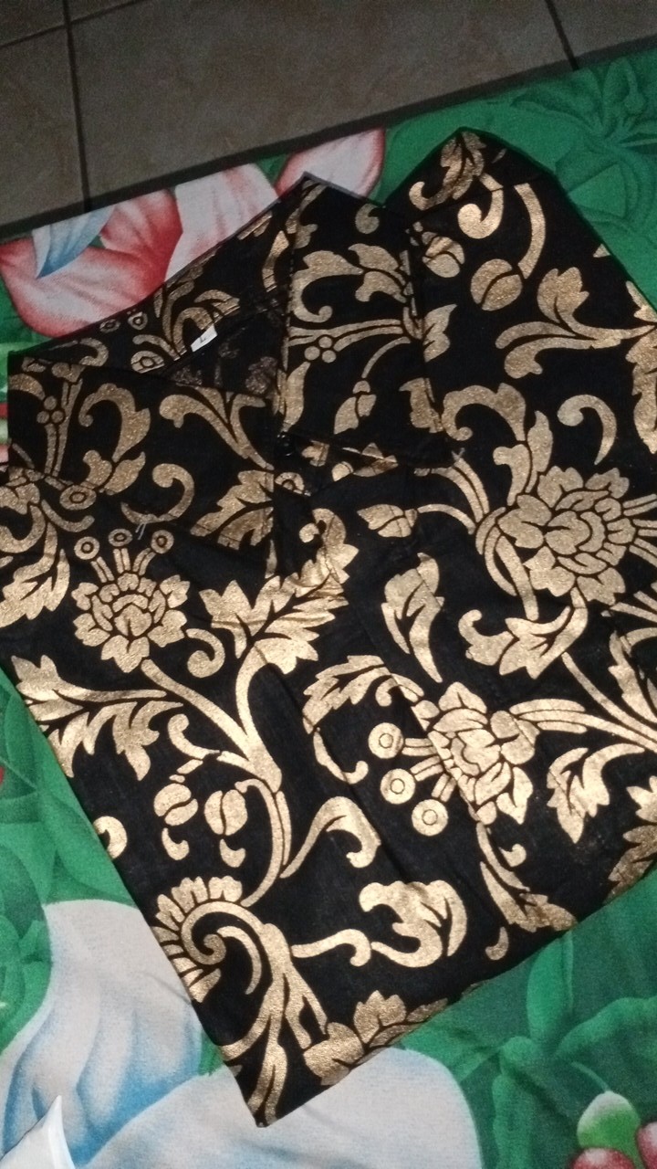 Kemeja Batik Pria Lengan Panjang Bakung