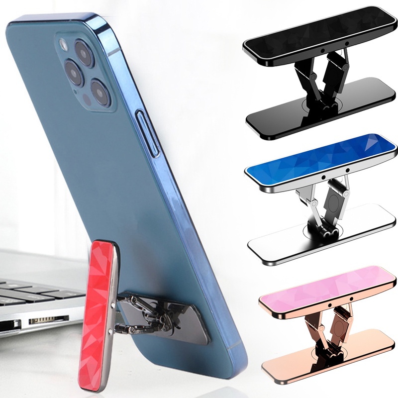 Stand holder Hp Universal Bahan Aluminum Alloy Bisa Dilipat / Berputar 360 Derajat