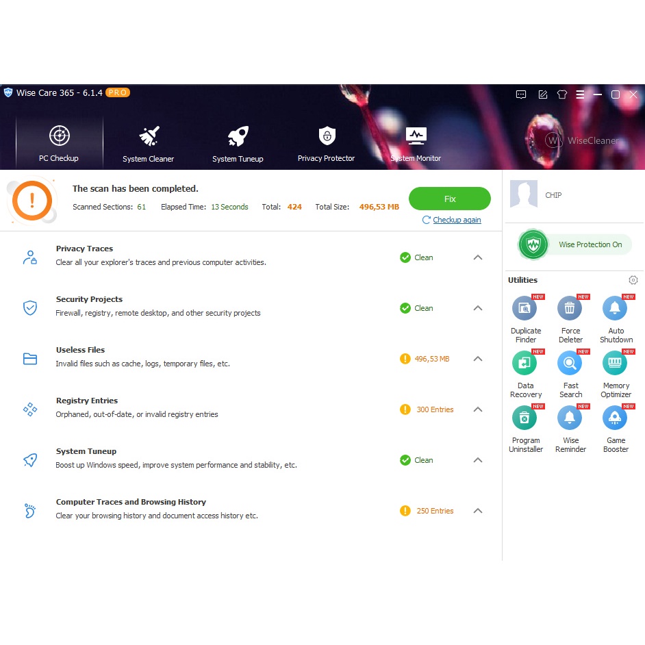 WiseCare 365 PRO V.6.1.4 Lisensi Original Full Version Lifetime
