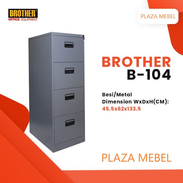 Filling Cabinet Brother 4 Laci Besi Arsip / Filing Cabinet B104