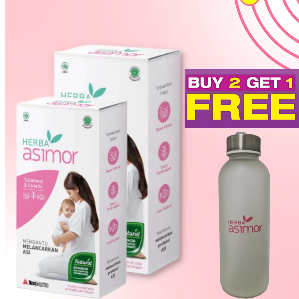 Herba Asimor Botol 60  I 30 Kapsul Asi Booster Pelancar Asi ( buy 2 free tumbler)