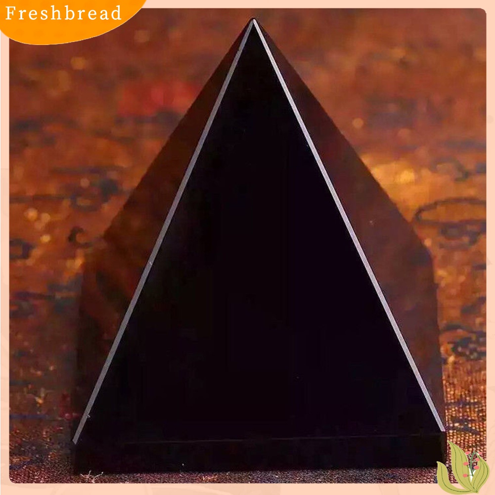 Terlaris Pyramid Faux Obsidian Feng Shui Healing Stone Polished Home Office Ornament