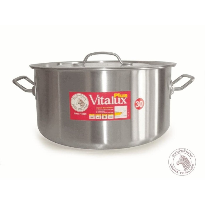 Jual Zebra Stock Pot 30x15 Cm Vitalux (171311) / Panci Stainless