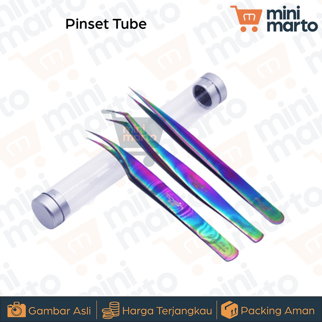 Pinset Tube / Tweezer / Vetus in Tube / Russian / Lurus / Bengkok - Minimarto