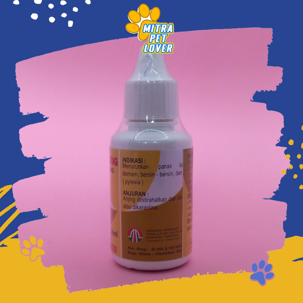 OBAT PENURUN PANAS ANJING - DOGYDOL DROP 30 ML - SEMBUHKAN DEMAM BERSIN HIGH CONCENTRATE AMAN UNTUK ANJING DOG PUPPIES - PARACETAMOL - MURAH GARANSI KUALITAS ASLI ORIGINAL - PET ANIMAL VETERINARY TAMASINDO VITAMIN C HEWAN BINATANG PELIHARAAN MITRAPETLOVER