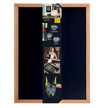 

WOODY CHALK BOARD W40xH60cm, BLACK, SECURIT / PAPAN TULIS