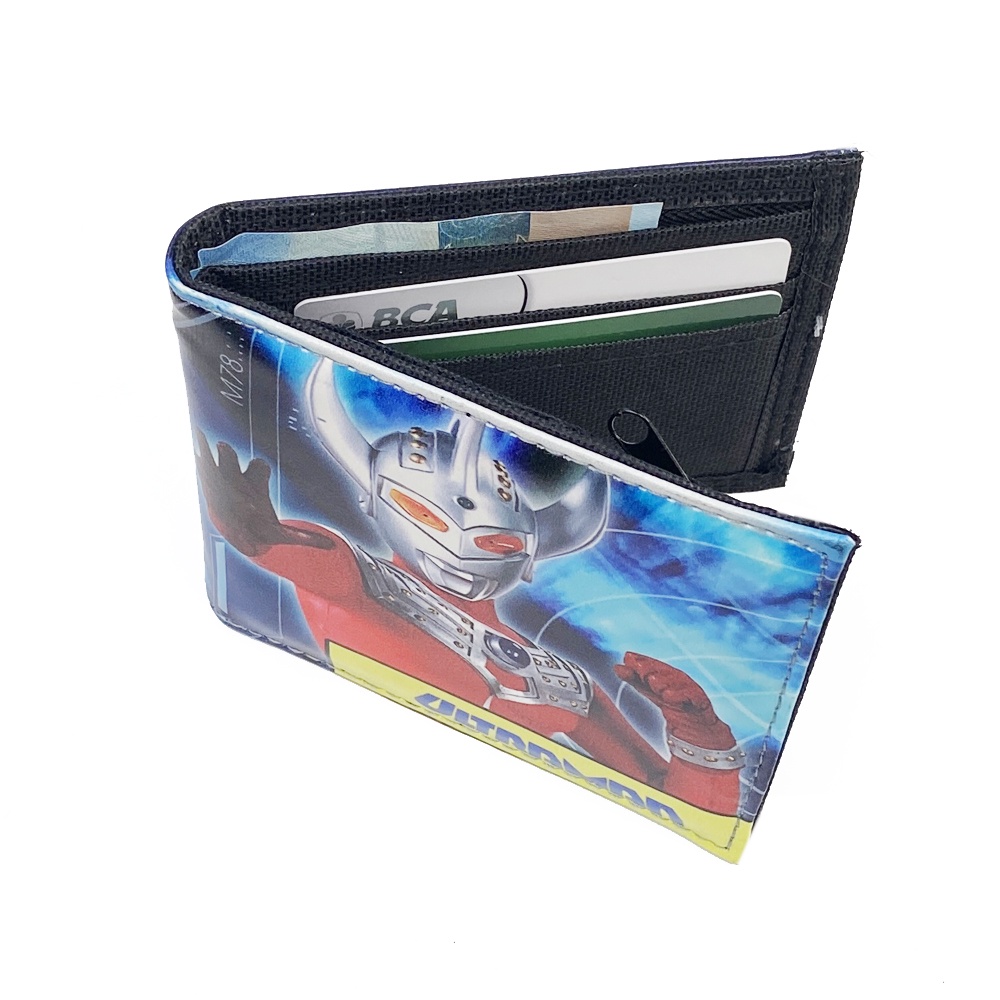 SHOPEE 6.6 SUPER SALE!! Dompet Anak Laki Laki Pendek Dompet Karakter Ultaraman U-230 Dompet Pendek Lipat Dua 3/4 Dompet Pendek Pria Dompet Sekolah + Bonus Box