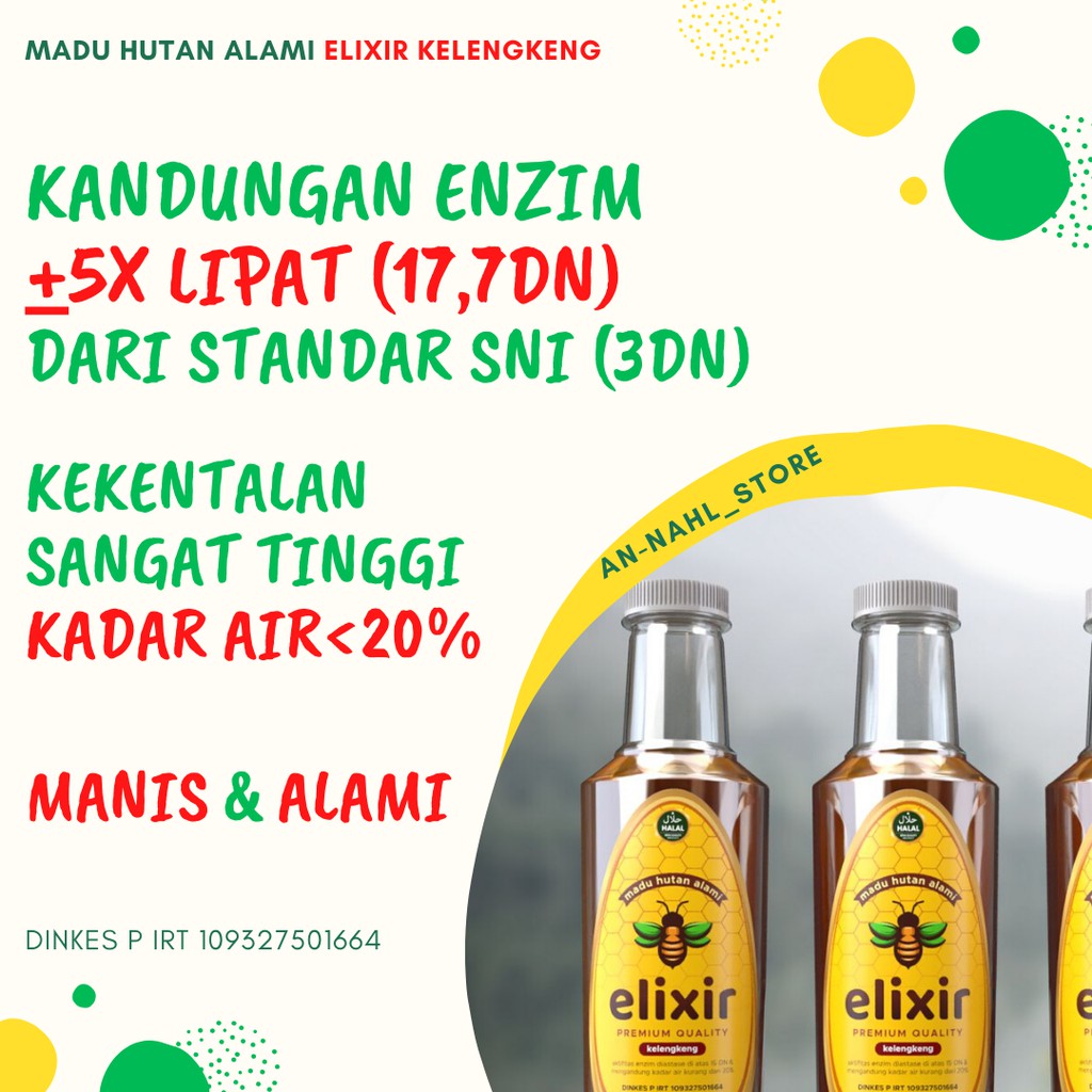 

Madu Elixir Kelengkeng 475gr , Kualitas Enzim di atas SNI 01-3545-1994 & & HQIRS
