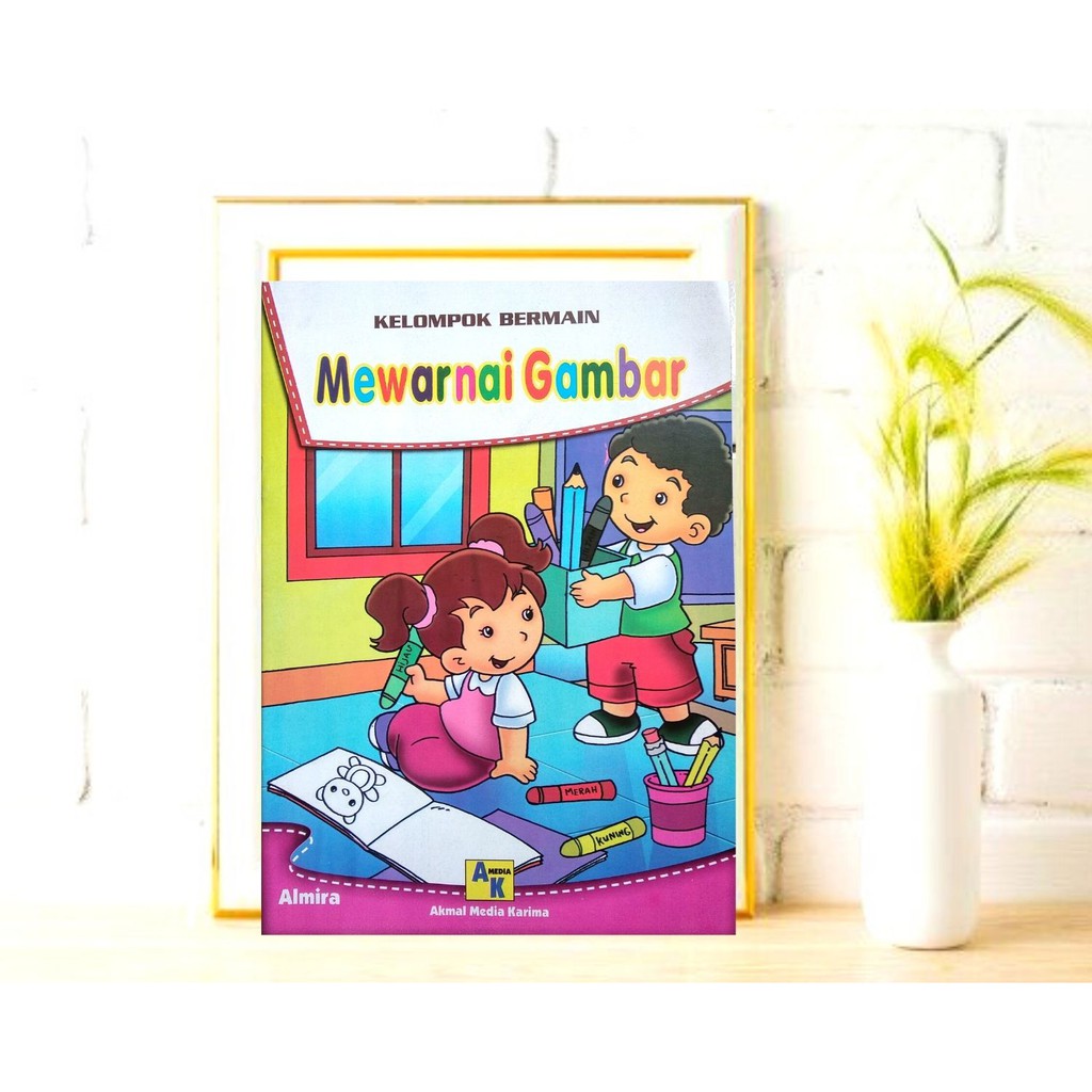 Buku Belajar Anak TK Mewarnai Gambar Kelompok Bermain