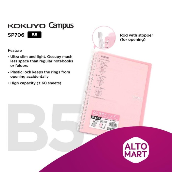 

Produk Kokuyo Campus Smart Ring Loose Leaf Binder B5 Folder High Capacity Hot Sale