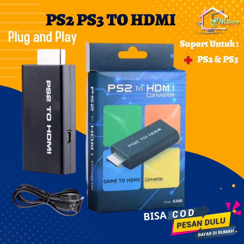 Convertor HDMI PS2 Converter PS2 Konverter PS2 Convertor PS2 PS3 To Hdmi 3.5mm Port Converter HDMI PS2