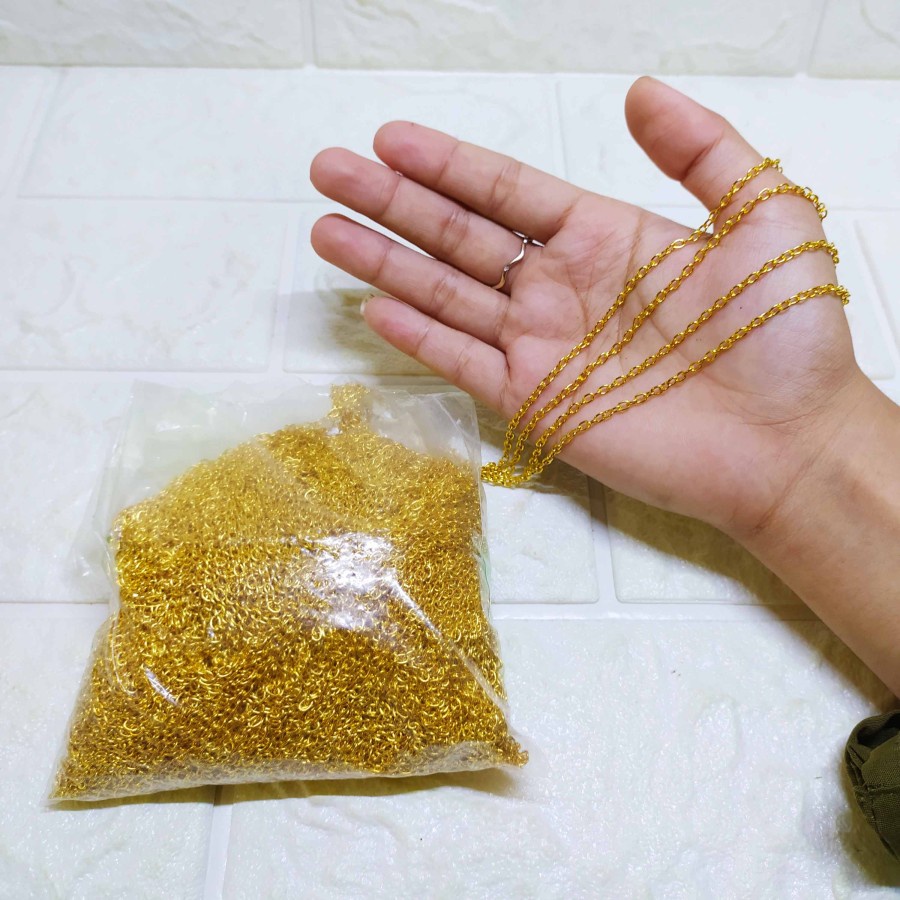 (100 m) Rantai Emas halus assesoies kalung gelang konektor