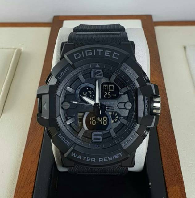 Jam Tangan Pria Digitec Original Dual Time Tahan Air