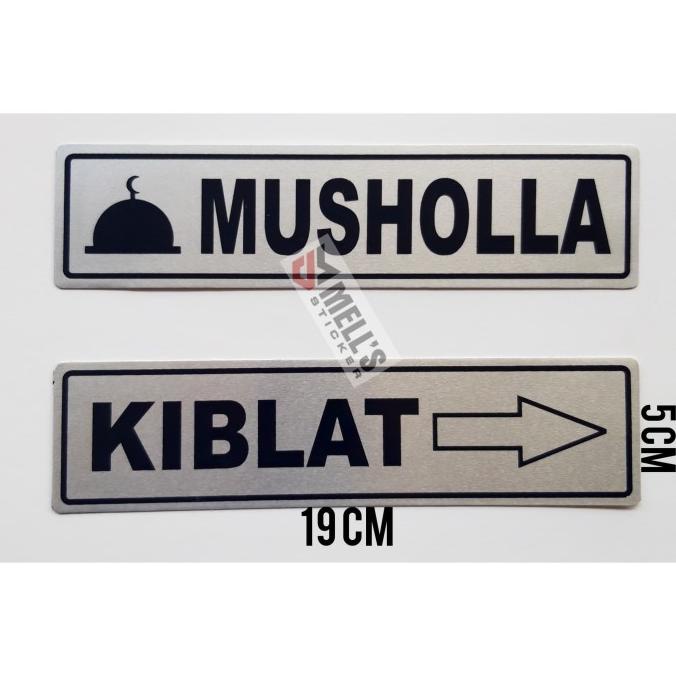 

stike sticker Label MUSHOLLA KIBLAT petunjuk warning mells-st11