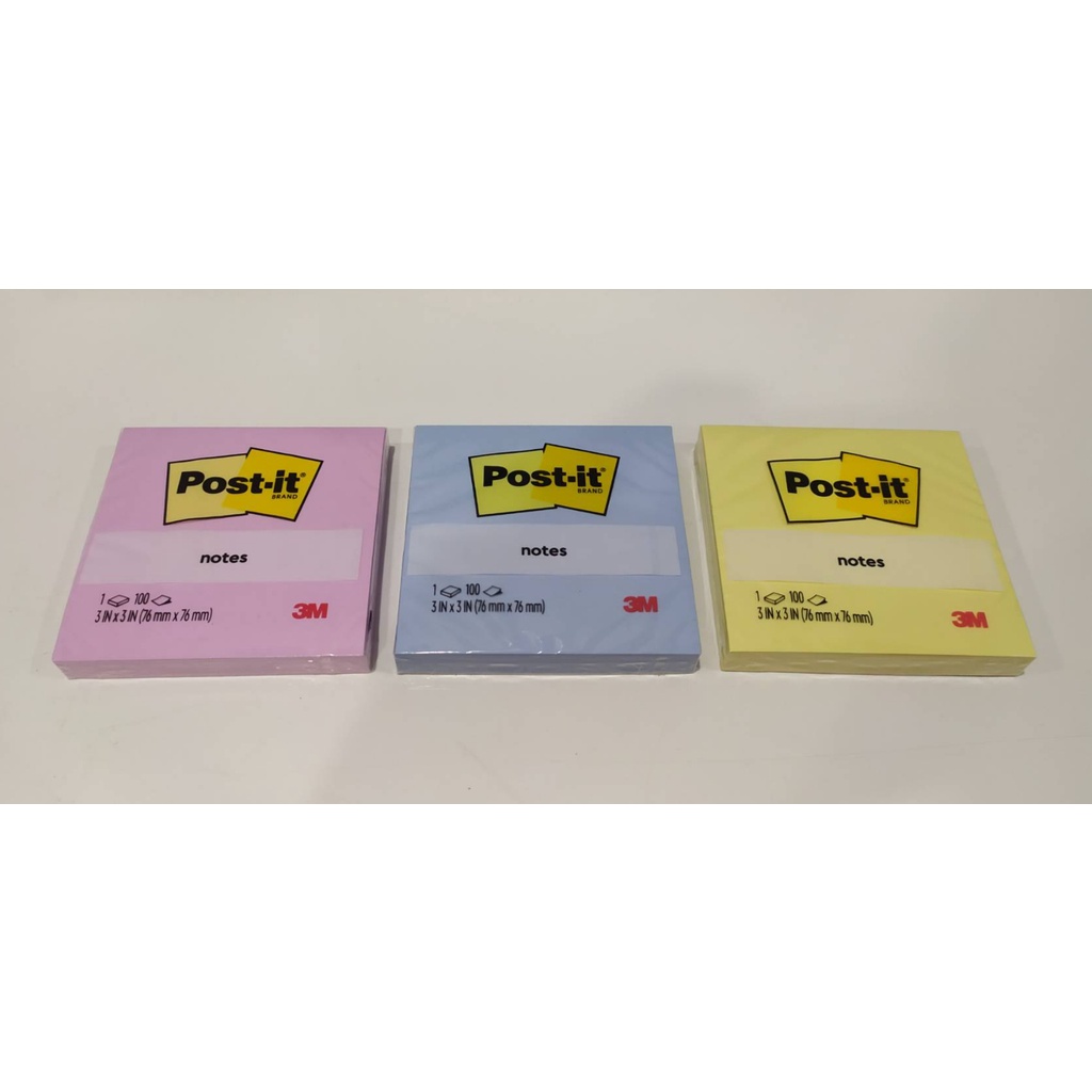 

Sticky Notes / Memo Tempel Post It 3M 1 Warna 76 mm x 76 mm Isi 100 Pastel