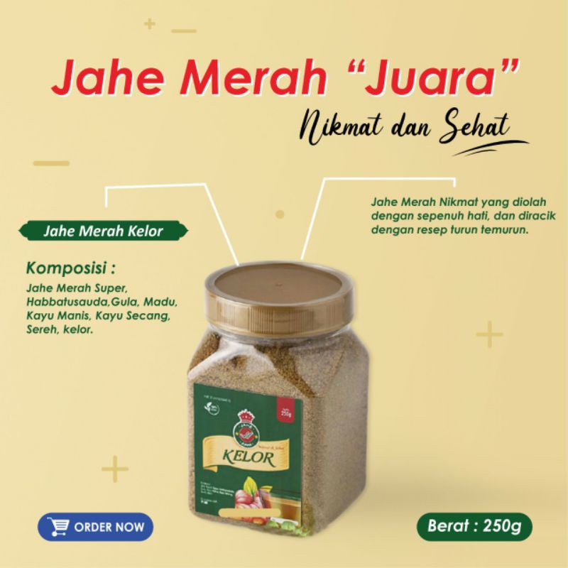 

Jahe merah, kelor 250g