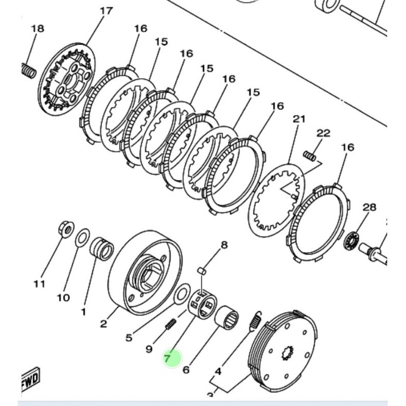 BENTENGAN CAGE KOPLING JUPITER Z VEGA R NEW VEGA R VEGA ZR ASLI ORI YAMAHA 5D9 E6586 00