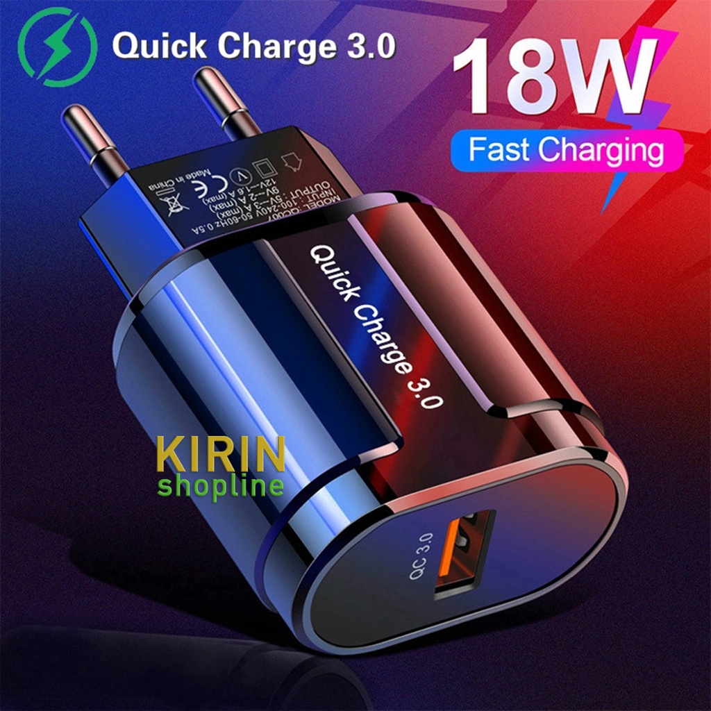 CHARGER FAST CARGING POWER RIDER Qualcomm QC 3.0 18W Travel Adaptor Charger USB Flash Charge LZ-023