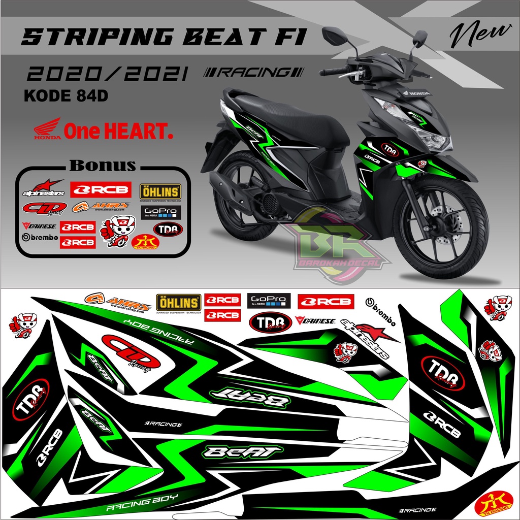 Striping Beat New 2020-2023 Stiker Lis Beat New Variasi kode 84