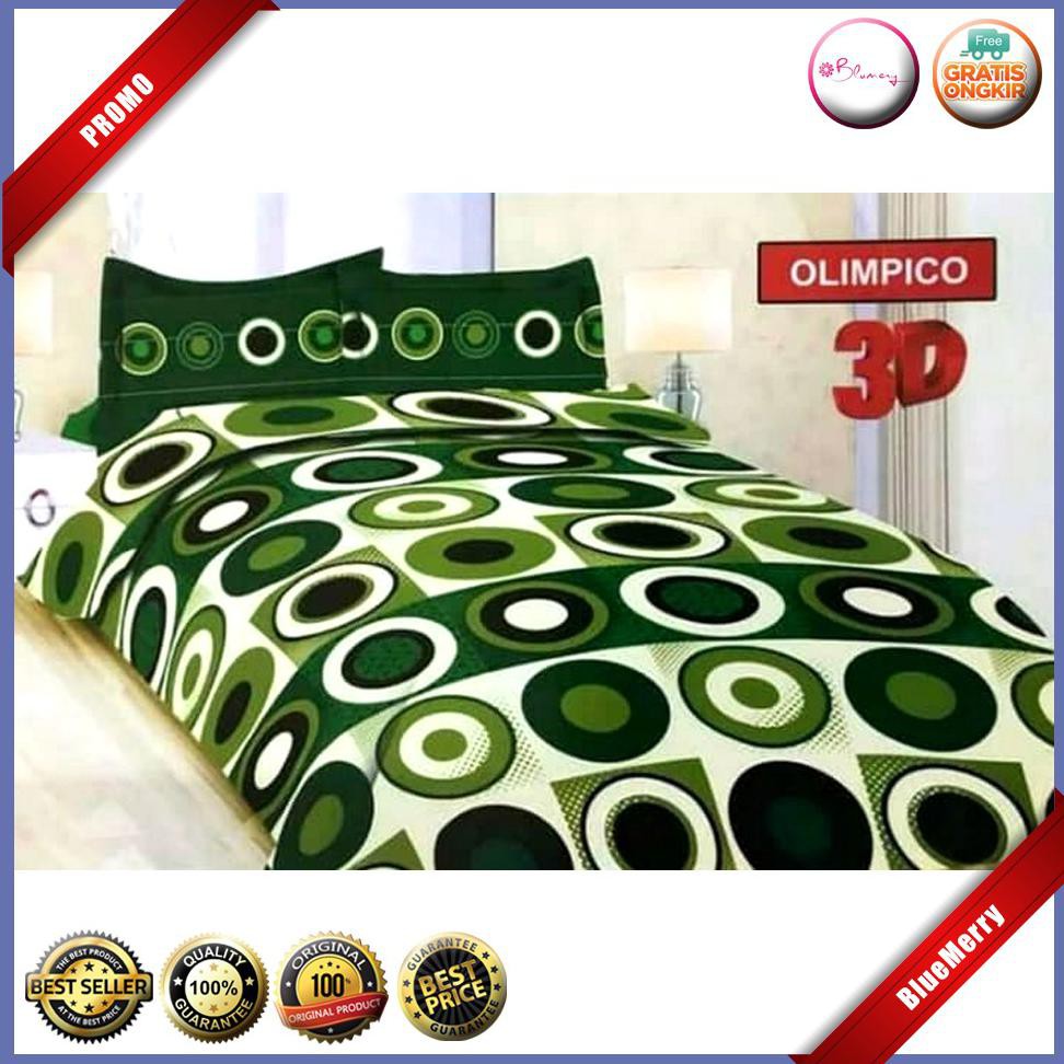 Sprei Bonita Olimpico No.1 King 180 Seprai Polkadot Hijau Putih Totol BMSC531