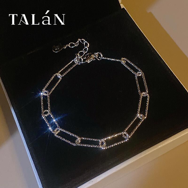 Gelang Tangan Rantai Simple Warna Silver Untuk Wanita