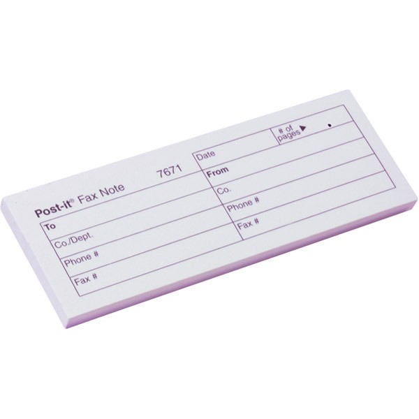 3M POST IT FAX PADS 7671 (98,4MM X 34,9MM) (PAD)