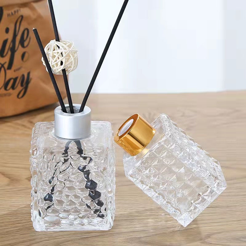 100ml Kotak Botol Reed Diffuser Paket Tutup Neck Plastik Emas Silver Gold Rose