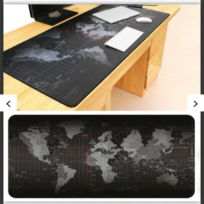 Taffware Gaming Mouse Pad XL Desk Mat Motif Peta Dunia 300 x 600mm new