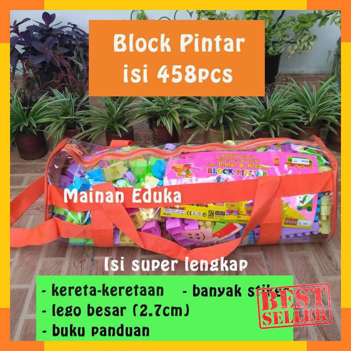 Block Pintar Lego Block Duplo Tas isi 458 pcs