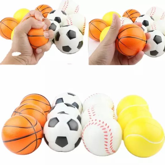 MOMBABY1 1 set isi sudah 4 pcs Mainan Bola karet pencet anak / stress ball