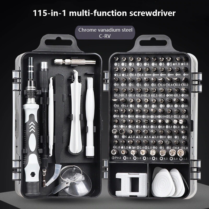 Obeng Set 115 in 1 Screwdriver Reparasi Smartphone Laptop Elektronik