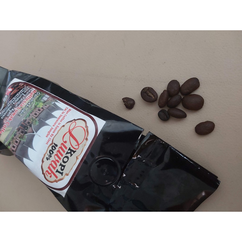 

Rafflesia Luwak Coffee Kopi luwak 100 % bentuk biji 100 gram