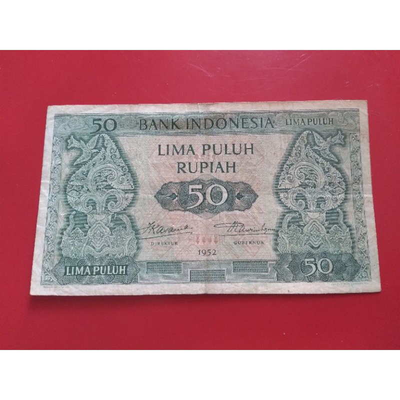 Uang Kertas Kuno 50 Rupiah seri BUDAYA