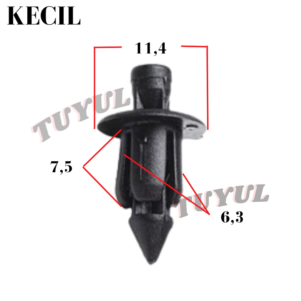 Baut Klip Kancing Body Rivet Plastik Motor Nmax Aerox Lezi Yamaha Honda Vario CBR PCX Tekan Daut Snap Clip Scoopy Bumper Drat Ninja Besar Kecil