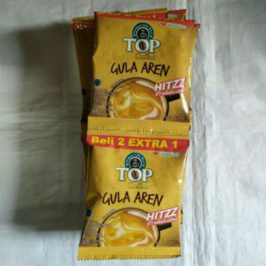 

TOP COFFE GULA AREN HITZZ 1 RENCENG 10 SACHET - KOPI 3 IN 1 DUS